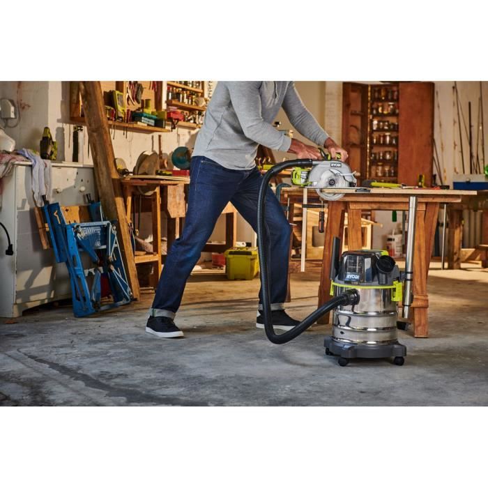 Aspirateur sec et humide RYOBI 18V ONE + R18WDV-0