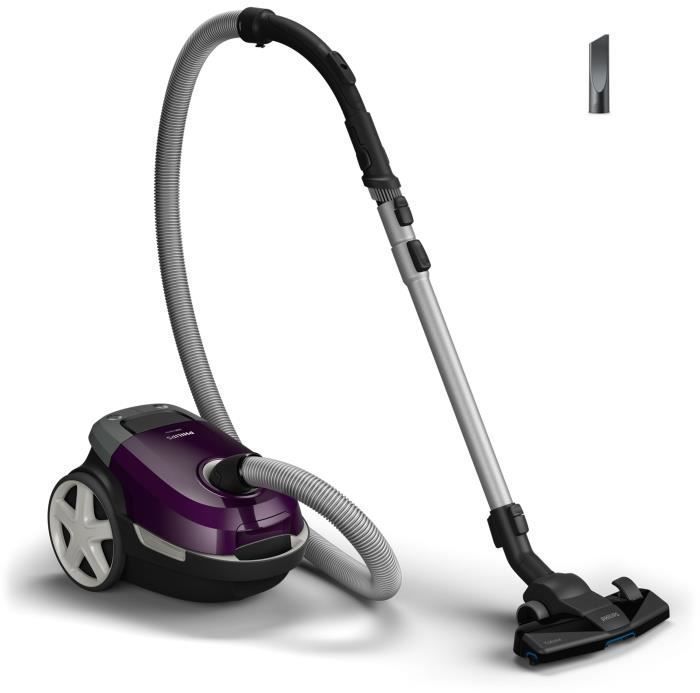 Aspirateur à sacs - PHILIPS - XD3100/06 - 900 W - 79 dB - Violet