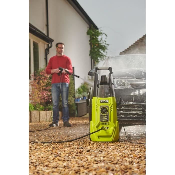 Nettoyeur haute pression 1800 W 130 bar 420 L - flexible de 5 m - réservoir de 0,9 L - lance diverse - lance turbo - brosse multi-surf
