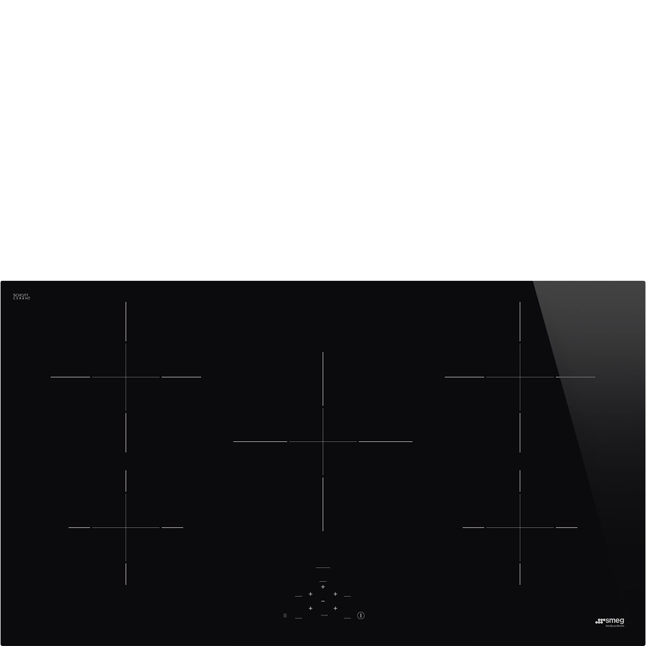 Table de cuisson à induction Smeg 90 CM à 5 brûleurs NOIR SI2951D