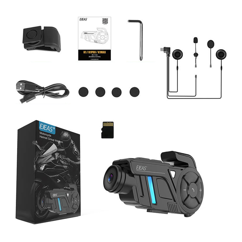 Interfono per moto con registratore EJEAS K1Pro+