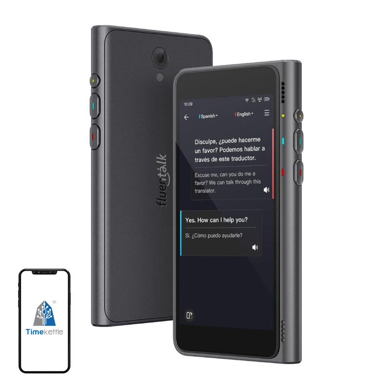 TIMEKETTLE T1 Instant Translator (Gray) - Portable Voice Translator for Travel and Business