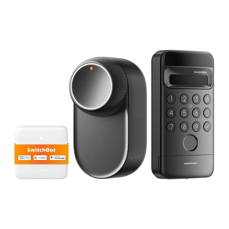 SwitchBot Ultra 3-in-1 Smart Lock with Mini Matter Hub Control Panel and Vision Keypad