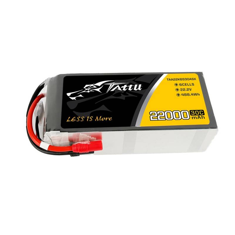 Batteria Tattu 22000mAh 22.2V 30C 6S1P LiPo AS150+XT150