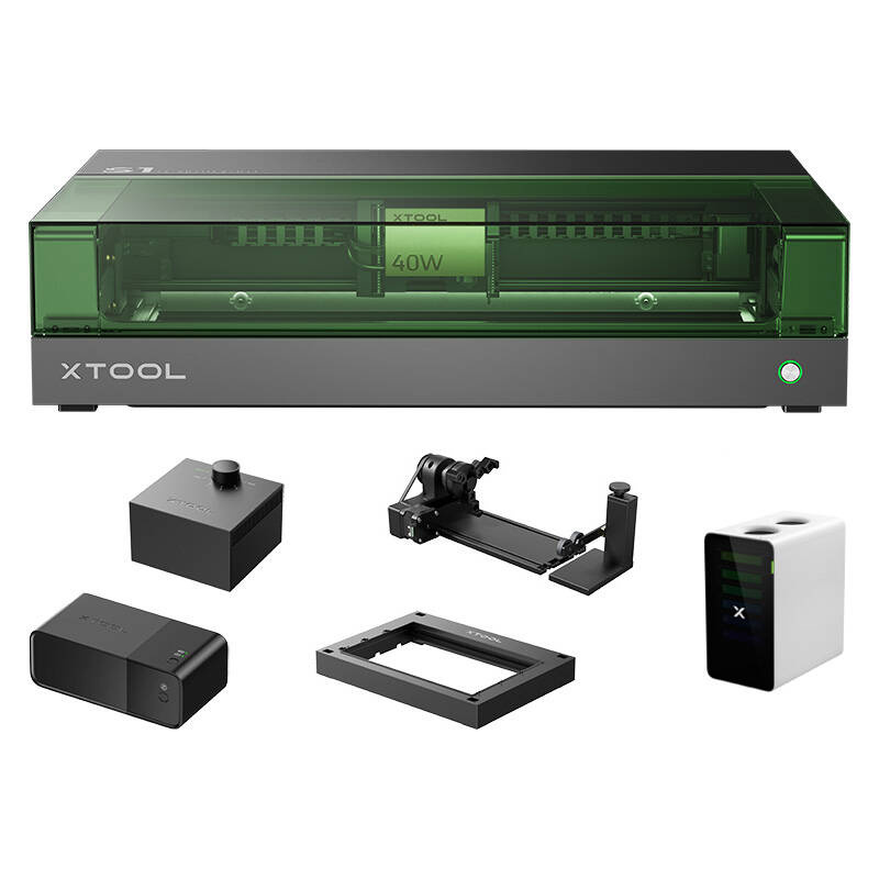 XTool S1 40W All-in-One Kit 2-in-1 Laser Engraving Machine (Black)