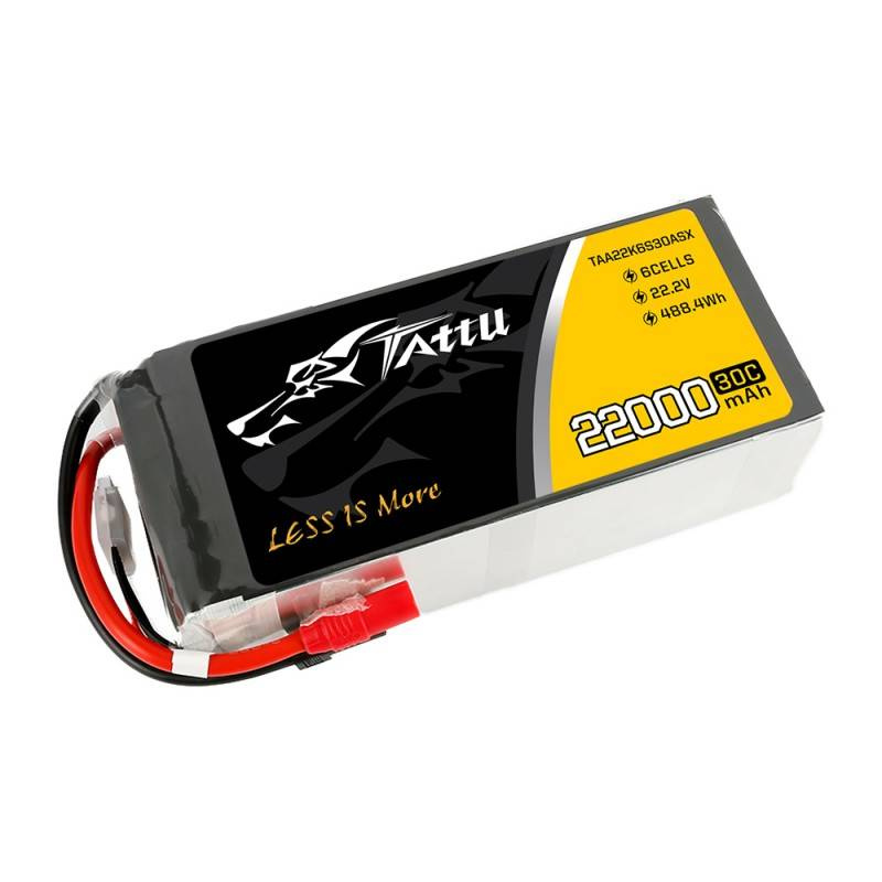 Batteria Tattu 22000mAh 22.2V 30C 6S1P LiPo AS150+XT150