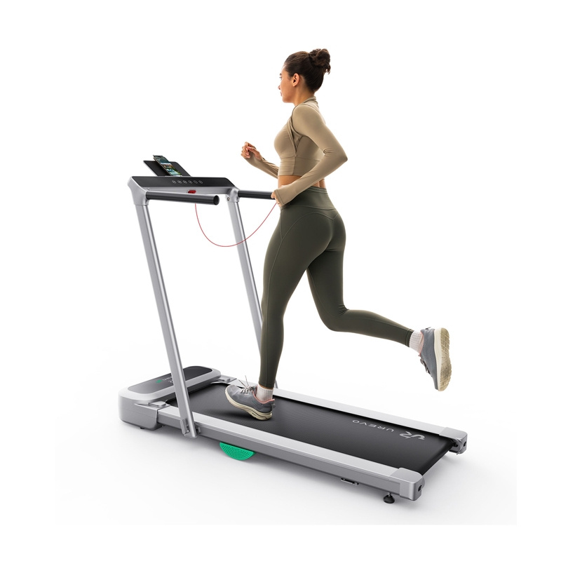 UREVO FoldiMix 5L Pro Folding Electric Treadmill (Silver) - Ideal for Home Fitness