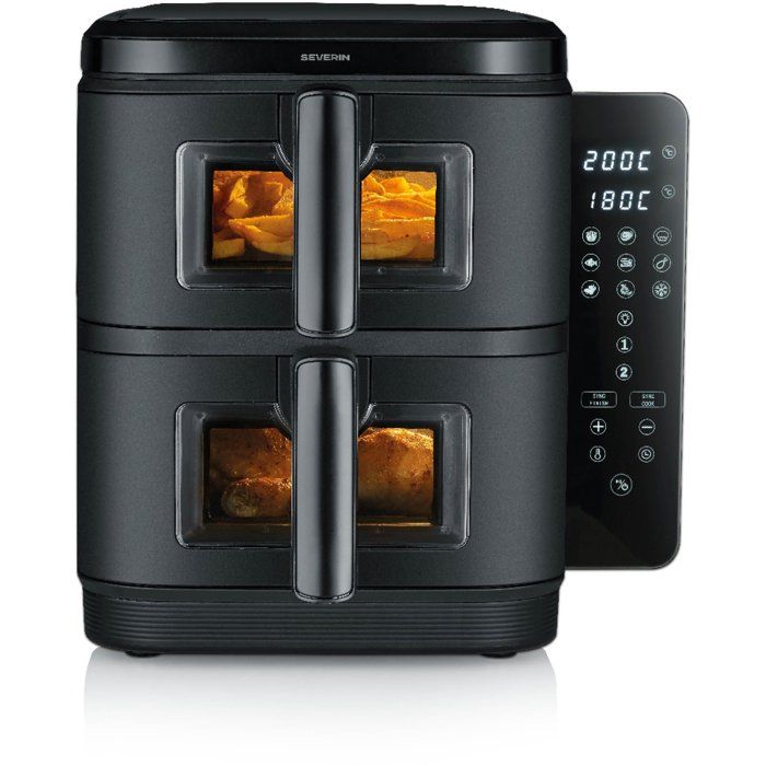 Friggitrice ad aria - SEVERIN - AirFryer FR9598 - Capacit� 11L - Doppio serbatoio - 9 programmi - Touchscreen - 2600W