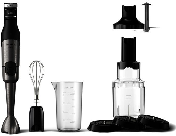 Frullatore a immersione - PHILIPS Serie 5000 - HR2684/00 - 1200 W - Grigio / Nero