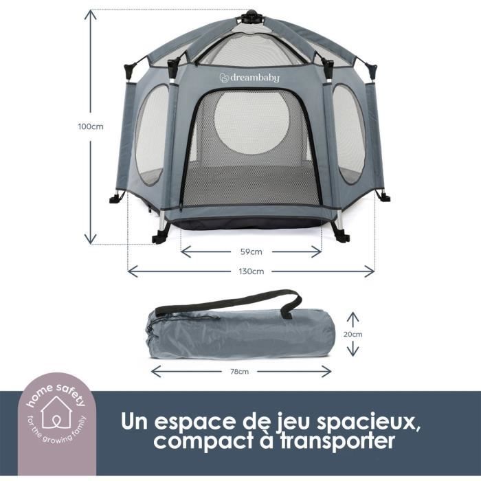 Adventure Parc Pop-Up - DREAMBABY - Tessuto con borsa per il trasporto - Coperture anti UV (uso esterno) - � 1,3 m - H1 m