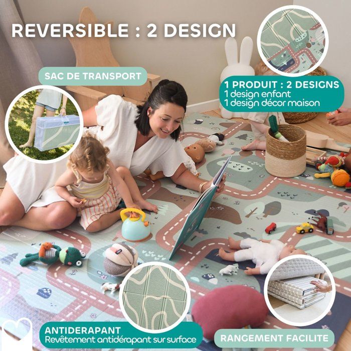 Tappetino per la motricit� XXL - BEABA - Play Life - Landform