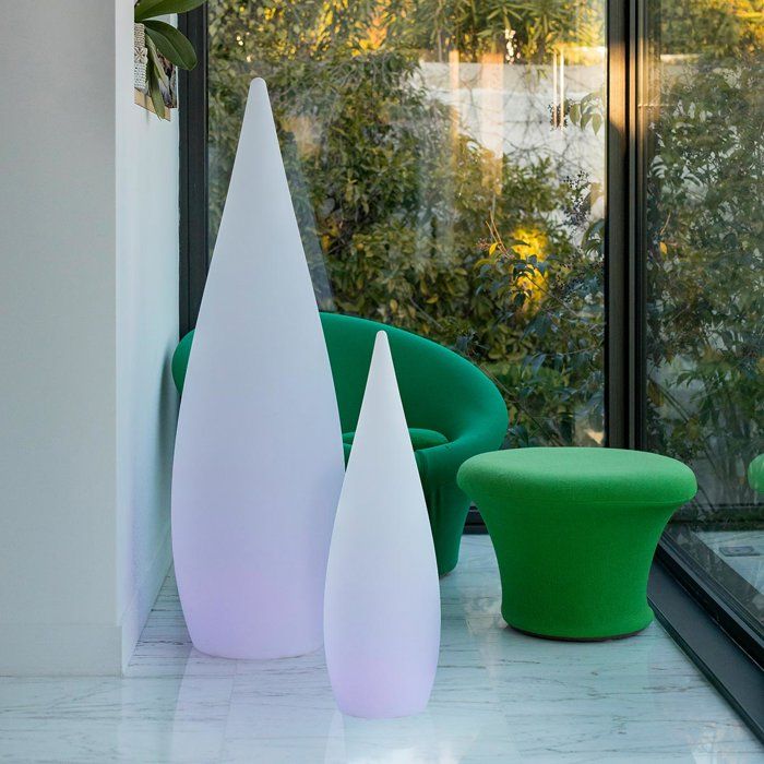 Lampada da terra wireless per esterni - LUMISKY - CLASSY C80 - LED multicolore dimmerabile - Telecomando - H80 cm