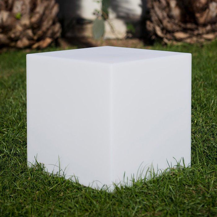 LUMISKY - Sgabello cubo luminoso wireless LED - multicolore dimmerabile CARRY - 40cm con telecomando e base a induzione