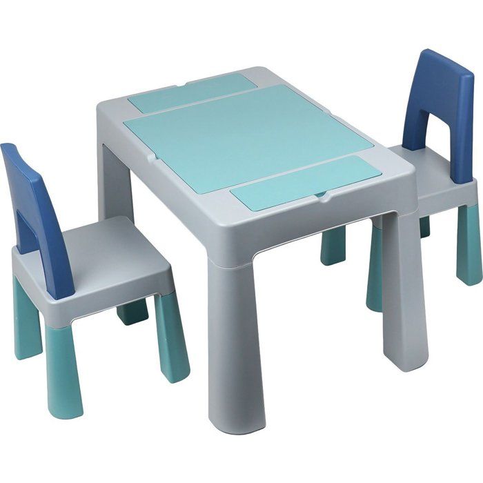 Tavolo attivit� multifunzionale - THERMOBABY - MULTIPLAY - Con 2 sedie - Grigio / Blu