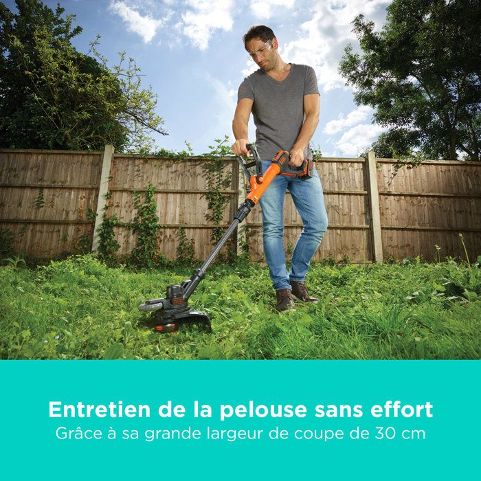 Coupe-câble sans fil BLACK & DECKER POWERCOMMAND 18 V LITHIUM 30 cm - 4 Ah - 1 batterie - 1 bobine de fil de 10 m et 1,6 mm - 1 chargeur