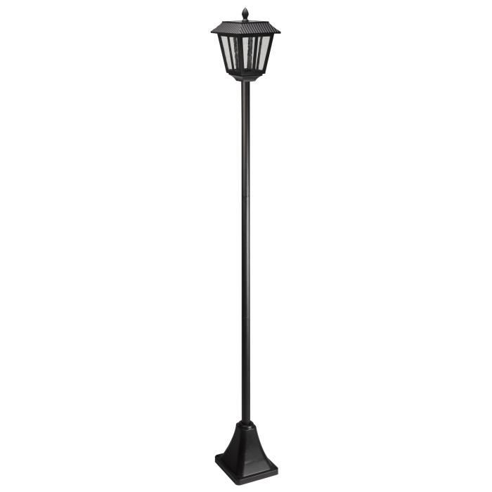 Lampada da terra a lanterna solare SMART SOLAR da 170 cm - 100 lm, lente in vetro effetto lacrima, LED bianco freddo