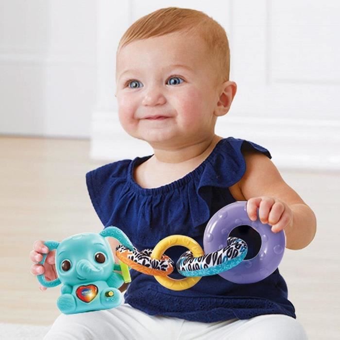 VTECH BABY - Nino, Baby Elephant Stacko 3 in 1 (plastica a base biologica)