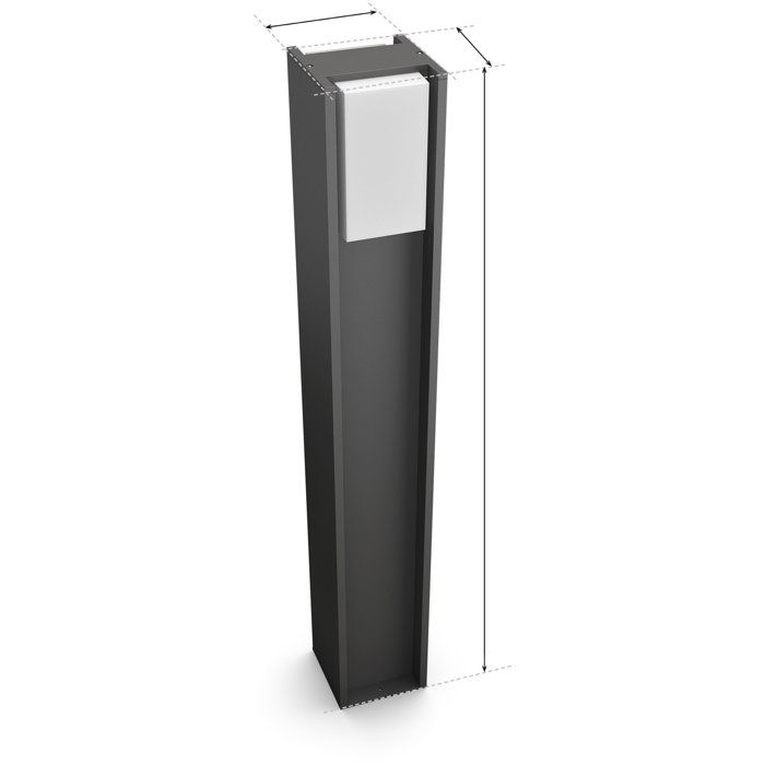 Dissuasore luminoso - PHILIPS HUE - Turaco - Grigio antracite - IP44 - Luce bianca e colorata - 1100 lumen
