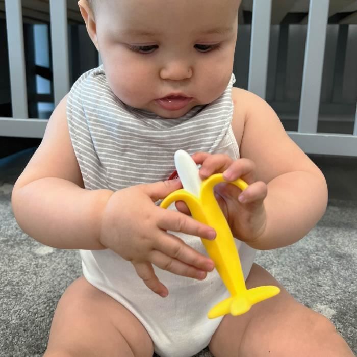 Confezione da 2 anelli da dentizione - NUBY - Banana e Mais - Silicone - Dai 3 mesi