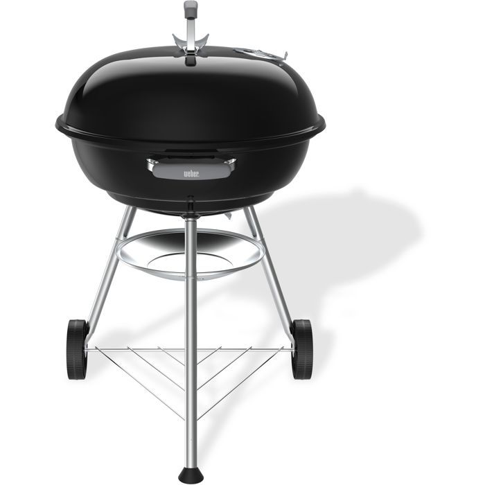 Barbecue a carbone Weber Compact Kettle - �57 cm - Acciaio smaltato - Presa d'aria - 9 coperti - Nero