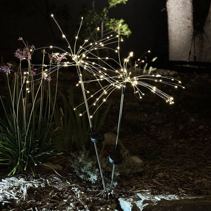 Set di 2 luci solari - LUMISKY - FIREWORKS SPIKE - Effetto fuochi d'artificio a LED - H97 cm - Illuminazione decorativa per esterni