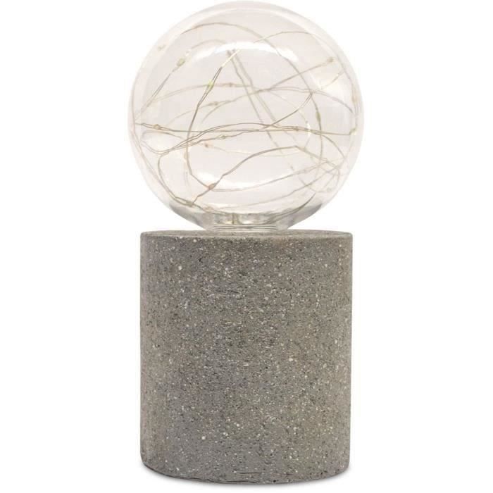 Lampada da tavolo solare - GARDEN ID Nordic Light - �10 h19 cm - Autonomia da 6 a 8 ore - Tasto on/off - Batteria AAA ricaricabile