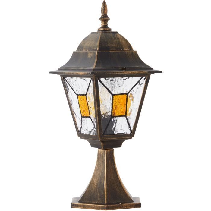 Janel Outdoor Terminal, Dore Black, E27 Max 60W, Bulb non incluso