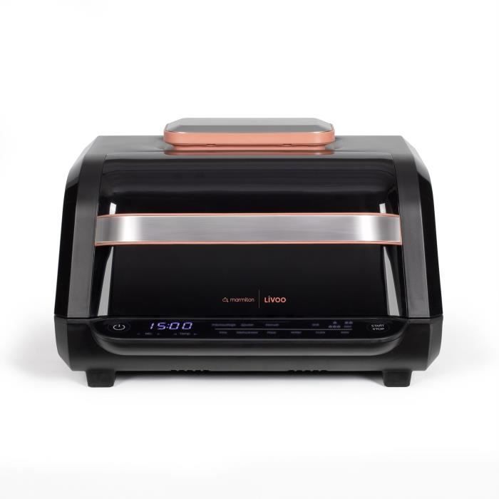 Friggitrice e grill senza olio - LIVOO - Livoo x Marmiton - DOC305 - 6 L - 1500-1700 W - 2 in 1 - 8 programmi - 4 livelli di riscaldamento