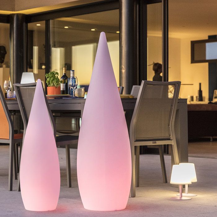 Lampada da terra wireless per esterni - LUMISKY - CLASSY C80 - LED multicolore dimmerabile - Telecomando - H80 cm