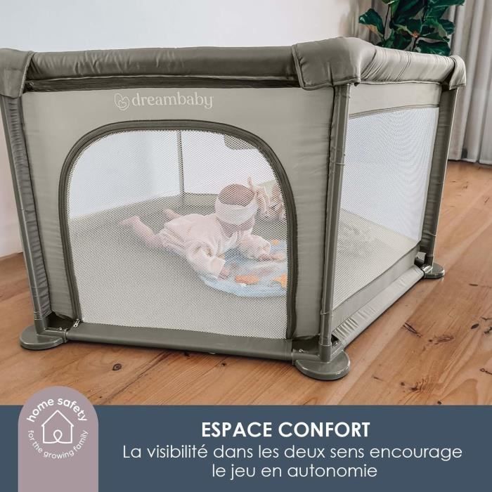 Explore Park - DREAMBABY - 6 lati con base in tessuto e struttura imbottita - � 1,40 m - H 70 cm - Tortora