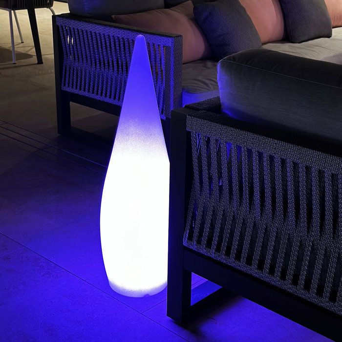 Lampada da terra wireless per esterni - LUMISKY - CLASSY C80 - LED multicolore dimmerabile - Telecomando - H80 cm