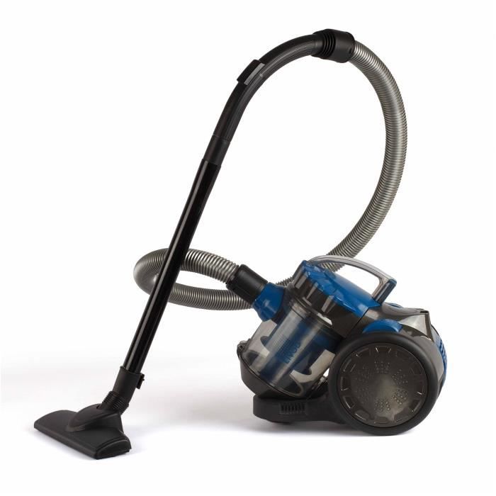 Aspirapolvere multiciclonico senza sacco - LIVOO DOH105B - 700 W - 2 L - 78 dB - Filtro lavabile - Ugello 2 in 1 - Blu / Grigio