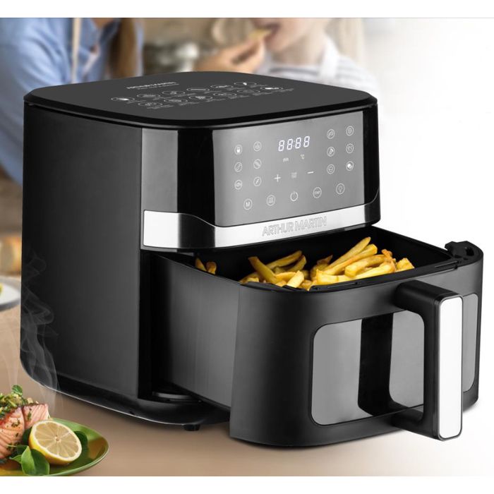 Freidora sin aceite Arthur Martin 10L 1800W negra - ampaf1800