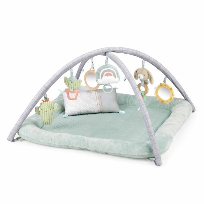 Tappetino da gioco per bambini INGENUITY Calm Spring extra morbido con 6 giocattoli sensoriali staccabili