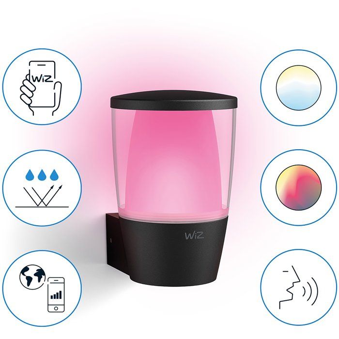 Lampada da parete WIZ ELPAS - Connessa - Esterno - Nera
