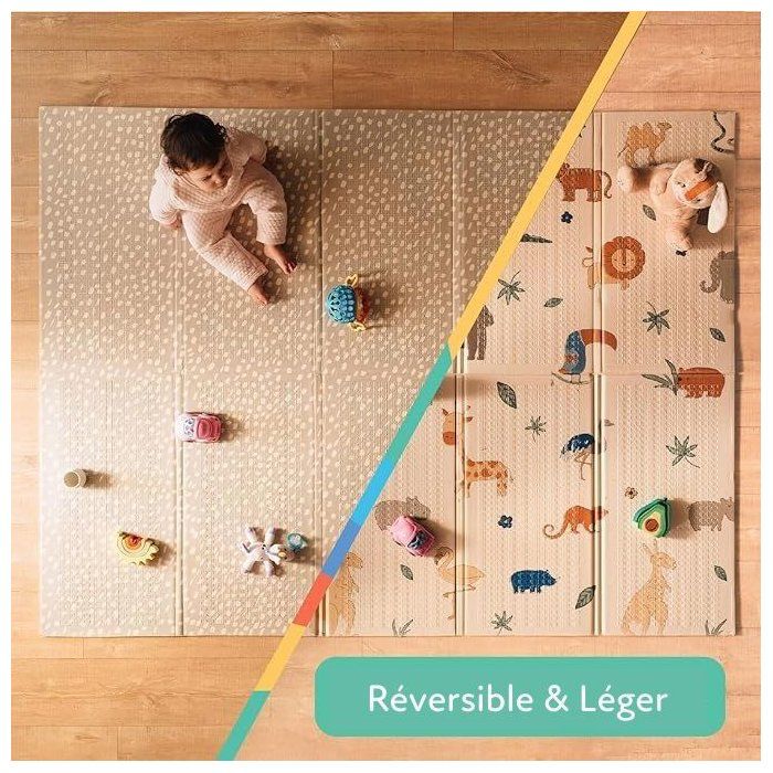 Alfombra de juego reversible - NUBY - 200 x 150 x 1 cm - Safari