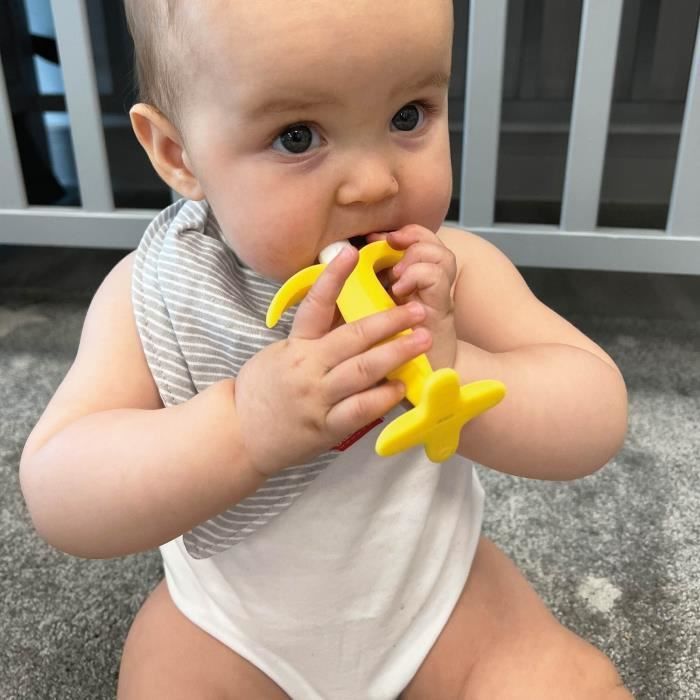 Confezione da 2 anelli da dentizione - NUBY - Banana e Mais - Silicone - Dai 3 mesi