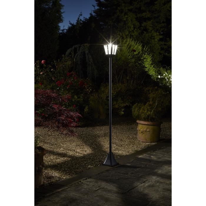 Lampada da terra a lanterna solare SMART SOLAR da 170 cm - 100 lm, lente in vetro effetto lacrima, LED bianco freddo