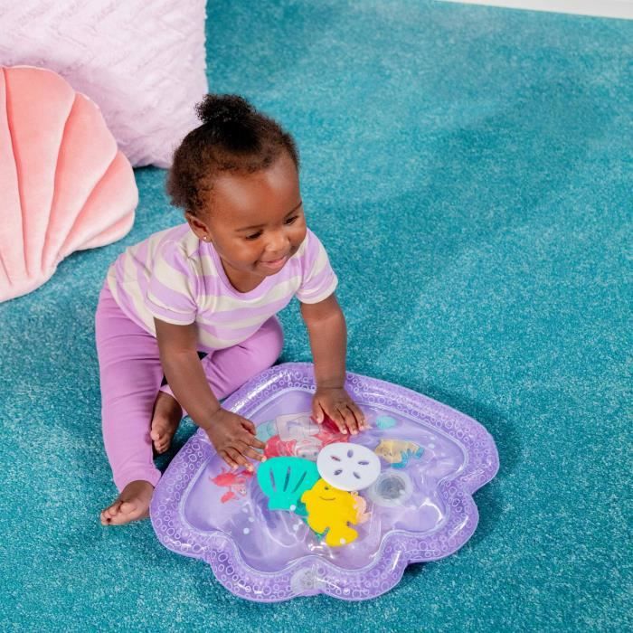 DISNEY BABY -ARIEL- Tappetino per l'acqua per neonati, gioco sensoriale e di sviluppo, gonfiabile, facile da pulire, pieghevole, giocattolo dalla nascita
