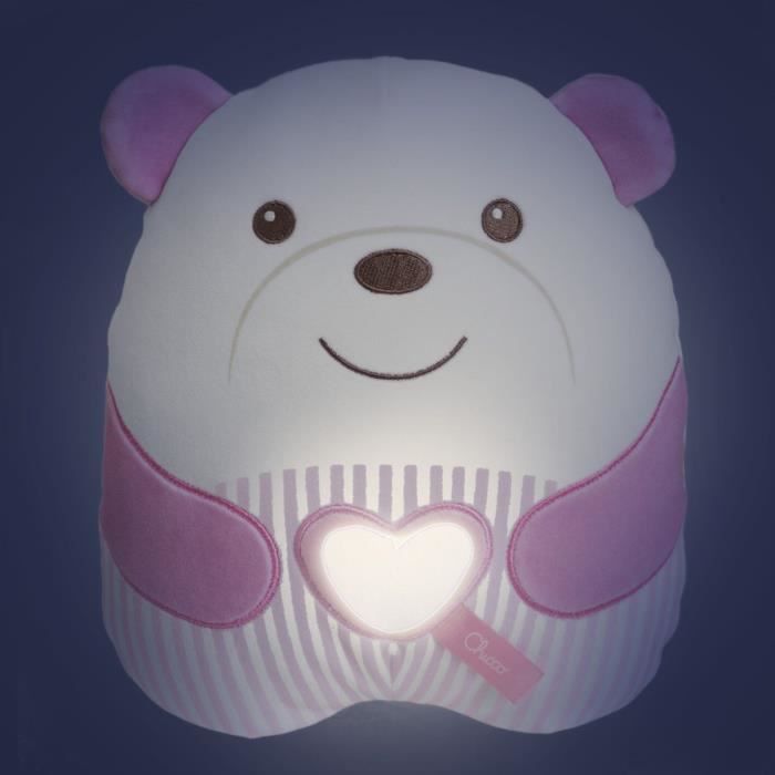 Orsetto di peluche morbido - CHICCO - Rosa - Dalla nascita