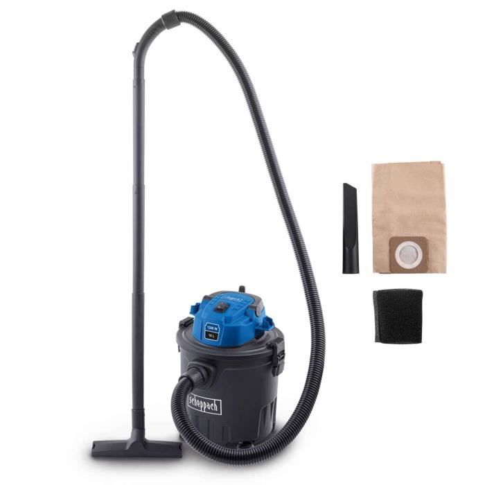 Aspirapolvere per solidi e liquidi VC16 - 1200 W - Serbatoio in plastica da 16 l - SCHEPPACH