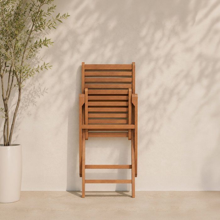 Set di 2 sedie da giardino pieghevoli in acacia FSC - 47 x 57,5 x H.89,5 cm