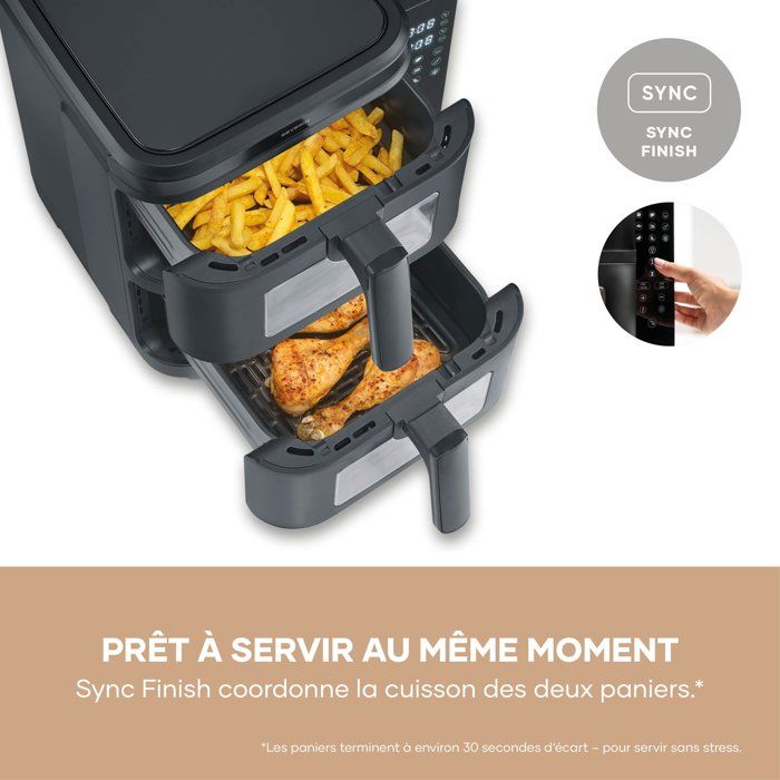 Friggitrice ad aria - SEVERIN - AirFryer FR9598 - Capacit� 11L - Doppio serbatoio - 9 programmi - Touchscreen - 2600W