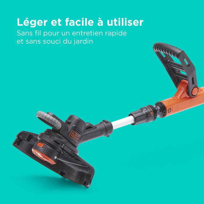 Coupe-câble sans fil BLACK & DECKER POWERCOMMAND 18 V LITHIUM 30 cm - 4 Ah - 1 batterie - 1 bobine de fil de 10 m et 1,6 mm - 1 chargeur