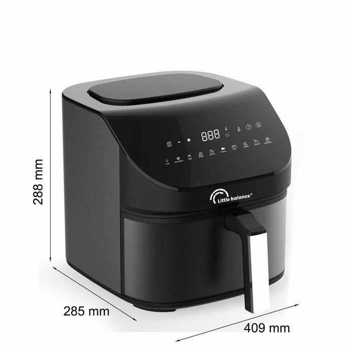 Friggitrice dietetica - LITTLE BALANCE - Crousty light XL - 7 L - 1600 W - 10 programmi - Nero