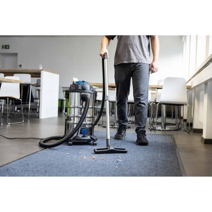 Aspirapolvere per solidi e liquidi VC30 Premium - 1500 W - Serbatoio in acciaio inox da 30 l - SCHEPPACH