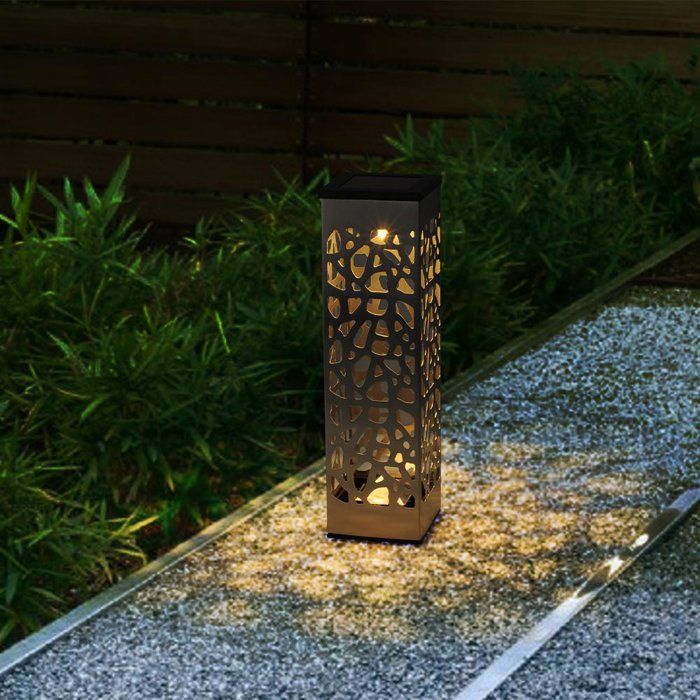 Set di 3 luci solari - LUMISKY - INOX ORGANICO - LED bianco caldo - Acciaio inossidabile - H31 cm - Illuminazione da giardino