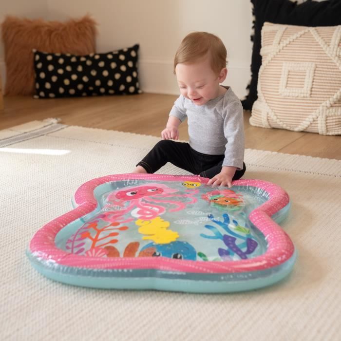 BABY EINSTEIN - JANET - Grande tappeto acquatico per bambine, gioco sensoriale e di sviluppo, gonfiabile, facile da pulire, pieghevole, 0M+