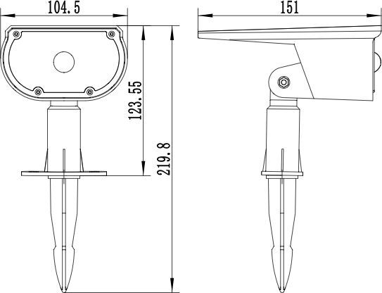 Faretto solare per piantagione - GALIX - G2603 - 300 lumen Doppia illuminazione (disponibile opzione lampada da parete) - Sensore di movimento