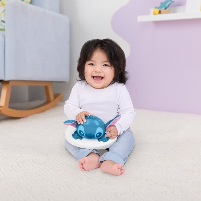 DISNEY BABY -STITCH- Area giochi multi-giocattolo per bambini, sdraietta evolutiva, girevole a 360�, 10 giochi interattivi Disney
